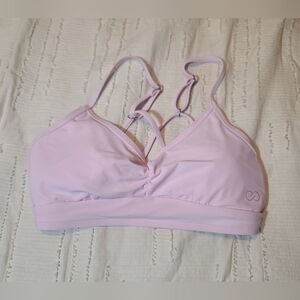 Calia Light Pink Strappy Padded Bikini Top Small